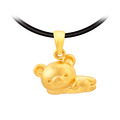 午睡時光-拉拉熊黃金墜子-Rilakkuma