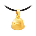 小黃雞-拉拉熊黃金墜子-Rilakkuma_3