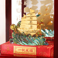 一帆風順-帆船造型純黃金藝術擺件_1