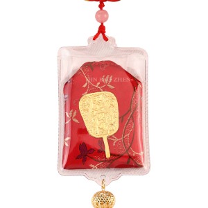 黃金御守-媽祖日月扇-黃金扇子(0.10錢)