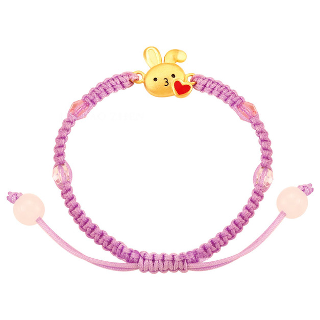 可愛兔兔-兔年開運黃金手鍊-金兔來了