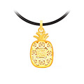 旺德福-開運黃金墜子-鳳梨金墜