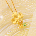 幸運點滴-幸運草黃金墜子_2