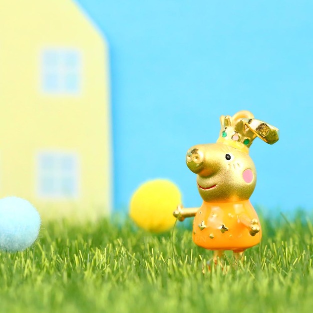 豬媽媽皇后金墜子-佩佩豬金飾