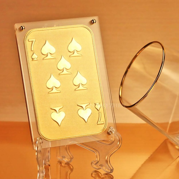 七巧良緣黃金撲克牌-黑桃7