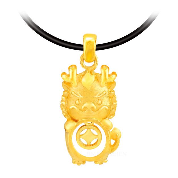 招財龍-龍年黃金墜-好運龍來