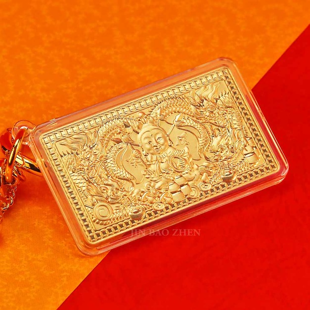 三太子中壇元帥-黃金開運平安吊飾