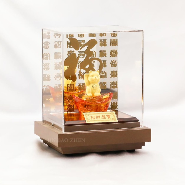 黃金招財貓-招財進寶黃金藝術擺件