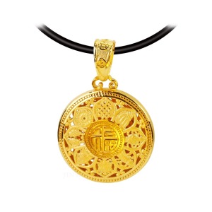 八寶福圓墜-密宗法器黃金墜子