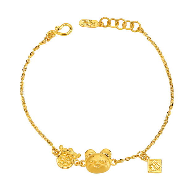 小幸福-好想兔黃金手鍊-Very miss rabbit