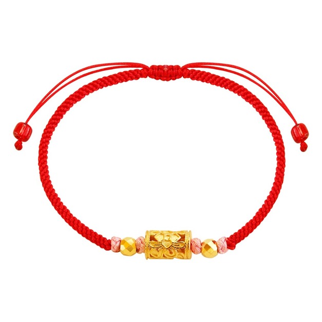 桃花盛開-金珠編織手鍊