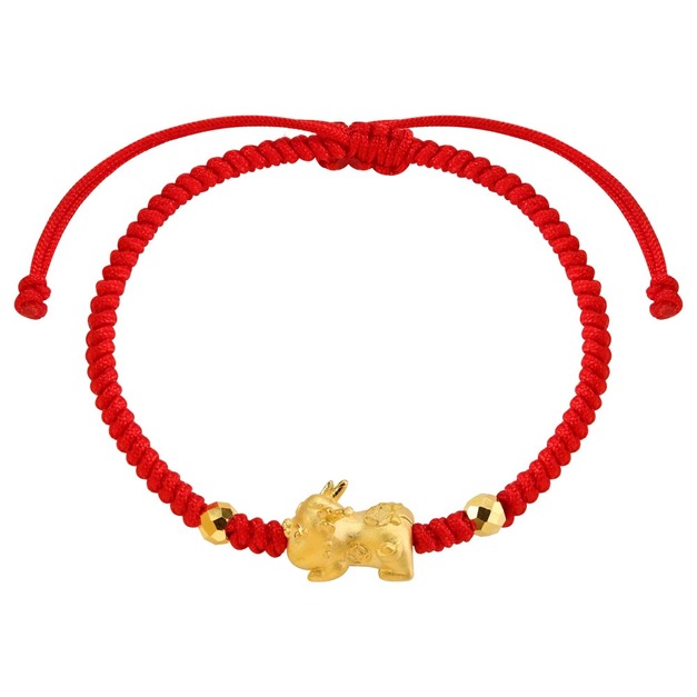 鎮宅聚寶-金鑲貔貅手鍊