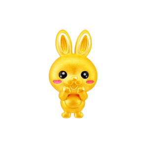 吉運福氣兔金珠-生肖兔-12生肖金飾