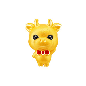 吉運福氣牛金珠-生肖牛-12生肖金飾