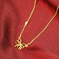 瑩潔-蝴蝶結黃金項鍊(鎖骨鍊)_1