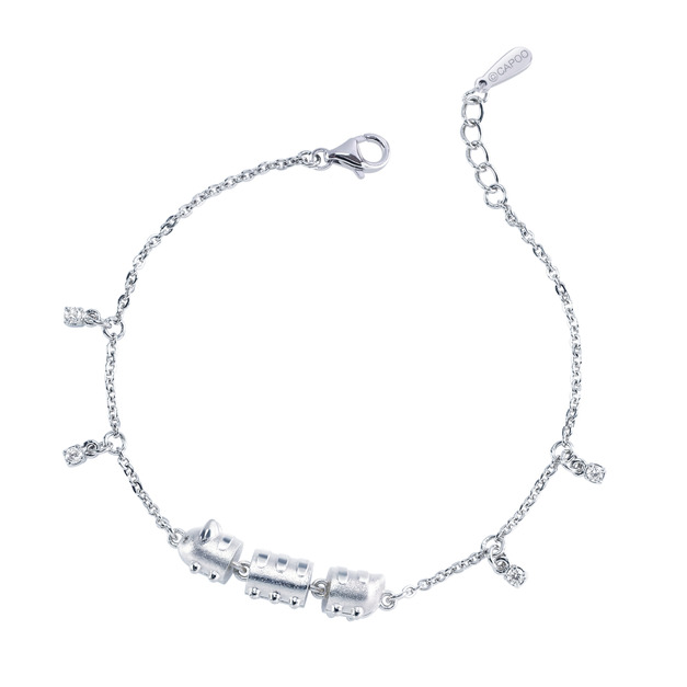 咖波純銀手鍊-長長的咖波-貓貓蟲咖波BugcatCapoo