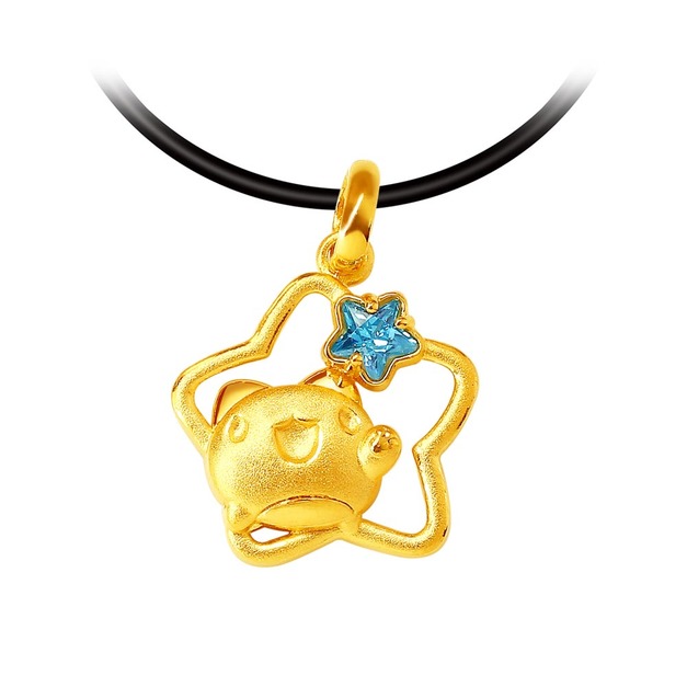 咖波純金墜子-星星咖波-貓貓蟲咖波BugcatCapoo
