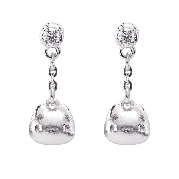 咖波純銀耳環-亮晶晶咖波-貓貓蟲咖波BugcatCapoo