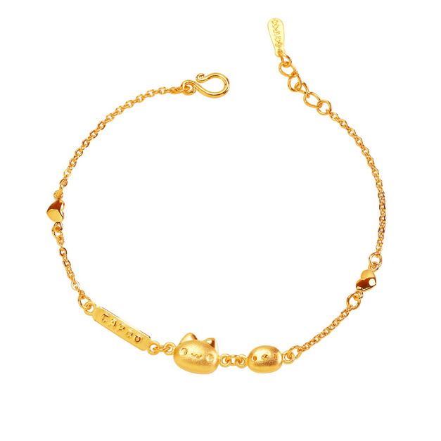 咖波純金手鍊-咖波與小雞-貓貓蟲咖波BugcatCapoo