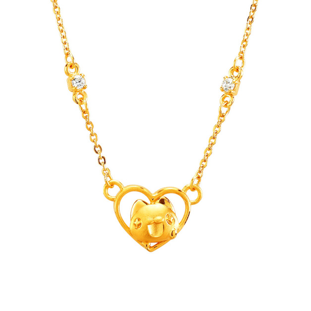 咖波黃金項鍊-愛心咖波-貓貓蟲咖波BugcatCapoo