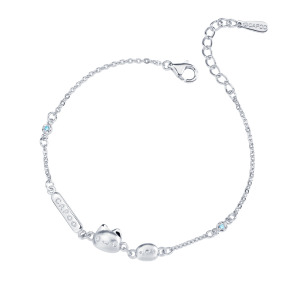 咖波純銀手鍊-咖波與小雞-貓貓蟲咖波BugcatCapoo