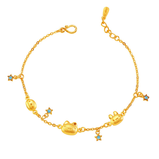 咖波純金手鍊-星星咖波-貓貓蟲咖波BugcatCapoo