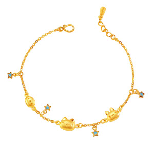 咖波純金手鍊-星星咖波-貓貓蟲咖波BugcatCapoo