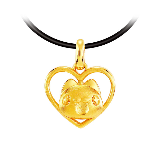 咖波黃金墜子-愛心咖波-貓貓蟲咖波BugcatCapoo