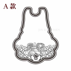 福如麒麟福寶-葫蘆立體浮雕神明金牌(0.20錢起)