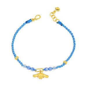 大耳狗喜拿 黃金手鍊 編織串珠款