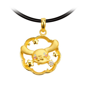 大耳狗喜拿星願黃金墜-三麗鷗玉桂狗