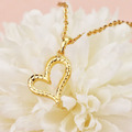 心跳節奏-愛心黃金墜子_1