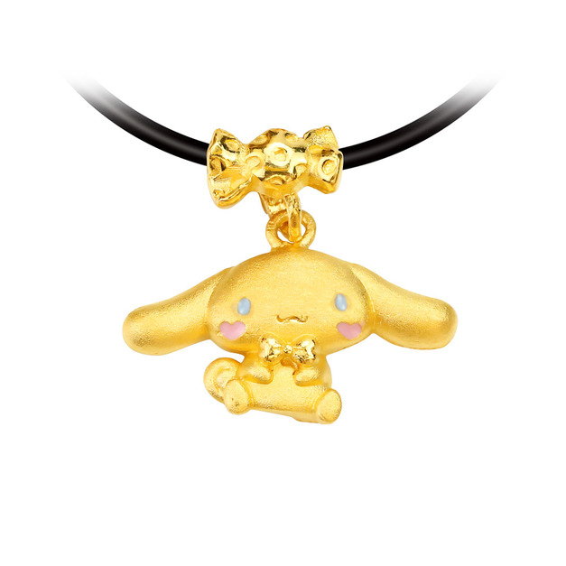 大耳狗喜拿蝴蝶糖果黃金墜-三麗鷗玉桂狗Cinnamoroll