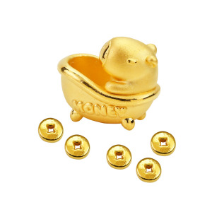 金湯泡澡水豚-立體金豆存錢筒-水豚君Capybara