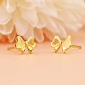 小心機蝴蝶結黃金耳環_1
