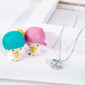 雙星仙子-KikiLala晶鑽純銀項鍊-Sanrio學院Mix系列_1