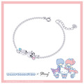 雙星仙子-KikiLala晶鑽純銀手鍊-Sanrio學院Mix系列