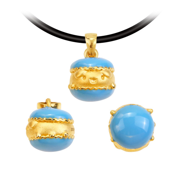 馬卡龍咖波黃金墜子-貓貓蟲咖波BugcatCapoo