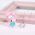 美樂蒂-MyMelody-晶鑽純銀項鍊-Sanrio學院Mix系列_2