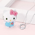 凱蒂貓-Hello Kitty-晶鑽純銀項鍊-Sanrio學院Mix系列_2