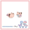 凱蒂貓-Hello Kitty-晶鑽純銀耳環-Sanrio學院Mix系列_1