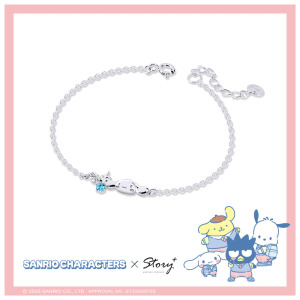大耳狗-Cinnamoroll-晶鑽純銀手鍊-Sanrio學院Mix系列