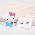 凱蒂貓-Hello Kitty-晶鑽純銀耳環-Sanrio學院Mix系列_2