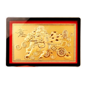 財神爺-黃金金箔畫擺件