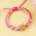 虎爺黃金彌月手鍊-粉紅色編織款_1