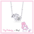 美樂蒂-MyMelody-純銀項鍊-莫桑石單鑽系列