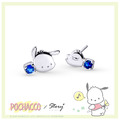 帕恰狗-Pochacco-晶鑽純銀耳環-經典系列