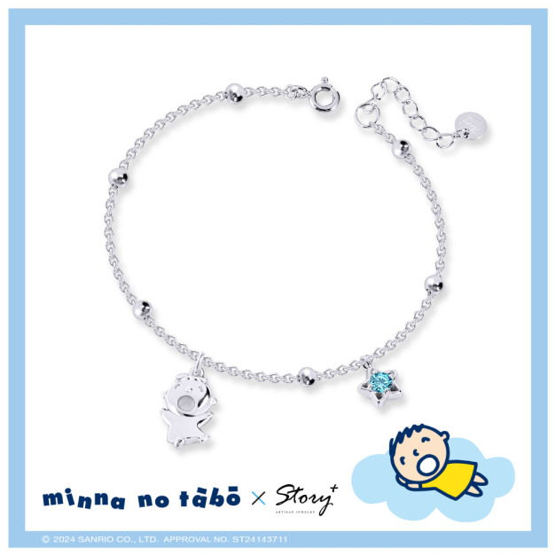 大寶-Minna No Tabo&Me-誕生石-客製純銀手鍊