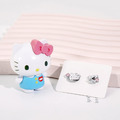 凱蒂貓-Hello Kitty-晶鑽純銀耳環-Sanrio學院Mix系列_2