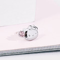 凱蒂貓-Hello Kitty-晶鑽純銀耳環-Sanrio學院Mix系列_3
